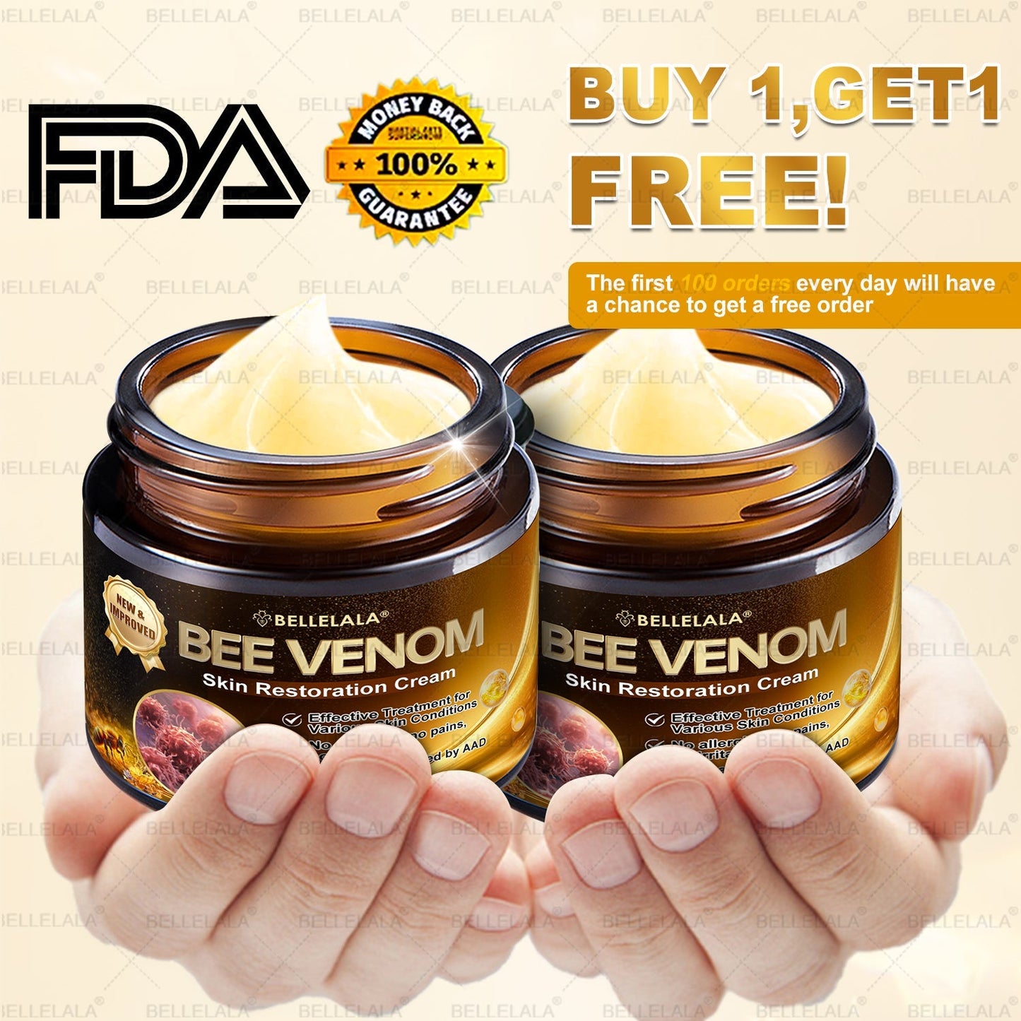 NEW & IMPROVED 🥇𝐁𝐞𝐥𝐥𝐞𝐥𝐚𝐥𝐚® 𝐁𝐞𝐞 𝐯𝐞𝐧𝐨𝐦 𝐒𝐤𝐢𝐧 𝐑𝐞𝐬𝐭𝐨𝐫𝐚𝐭𝐢𝐨𝐧 𝐂𝐫𝐞𝐚𝐦